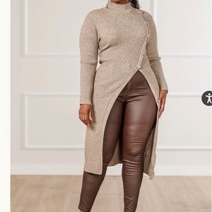 Brooks Taupe Ribbed Sweater